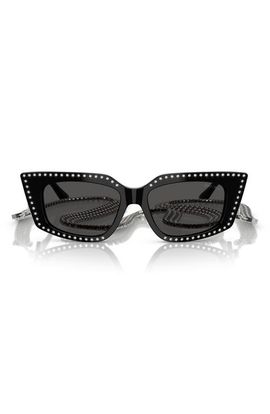 Jimmy Choo Jimmy Choo 52mm Cat Eye Sunglasses with Embellished Chain