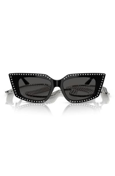 Jimmy Choo Jimmy Choo 52mm Cat Eye Sunglasses with Embellished Chain