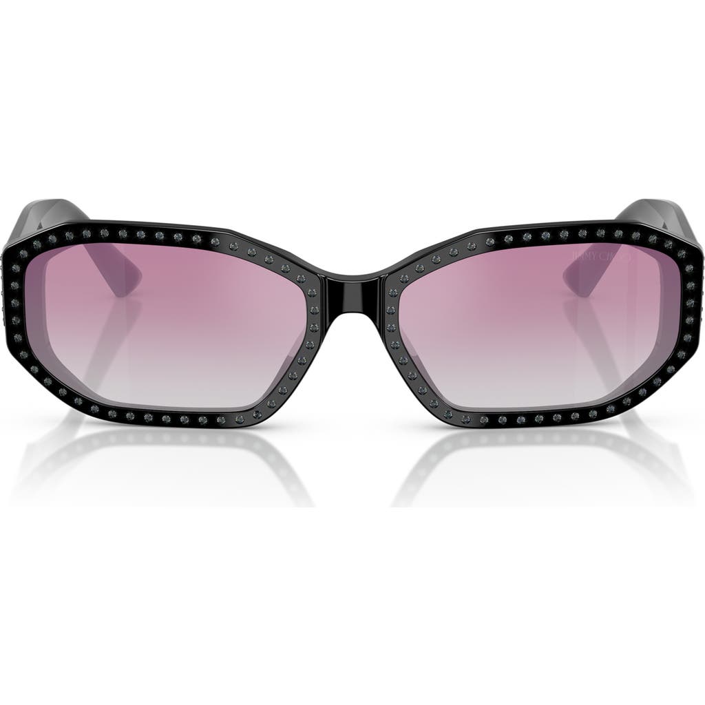 Jimmy Choo Jimmy Choo 56mm Gradient Oval Sunglasses