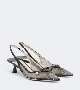 Jimmy Choo Jimmy Choo Amita embellished mesh slingback pumps