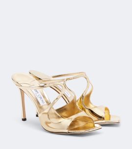 Jimmy Choo Jimmy Choo Anise metallic leather mules