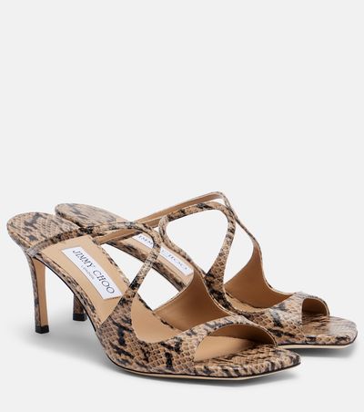 Jimmy Choo Jimmy Choo Anise snake-effect leather mules