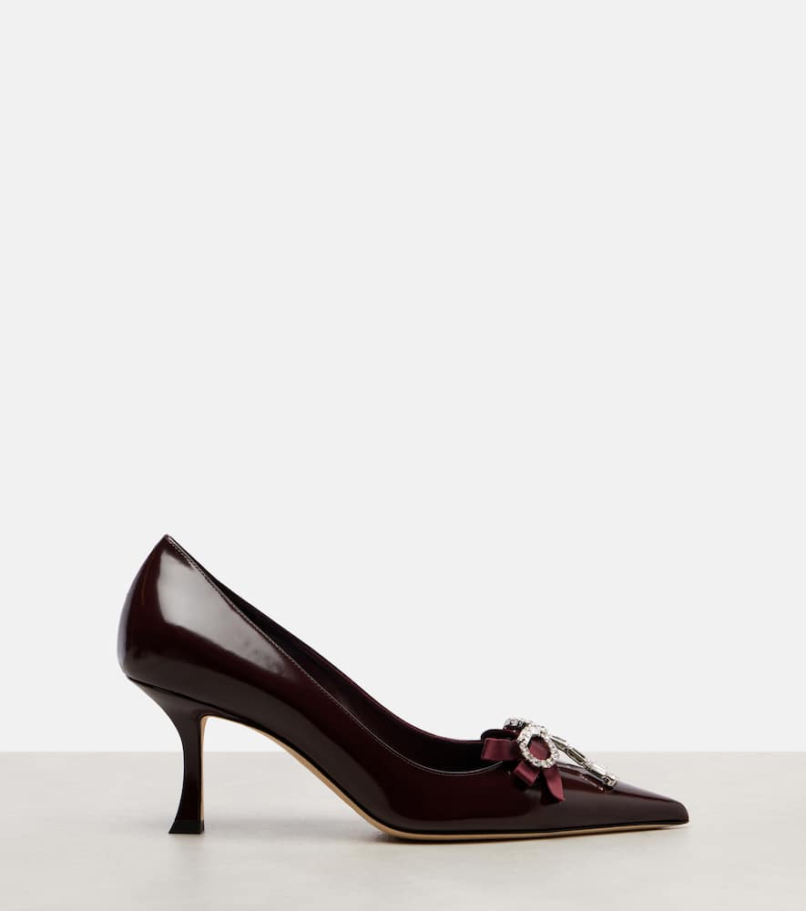 Jimmy Choo - Auria 70 embellished leather pumps