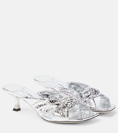 Jimmy Choo Jimmy Choo Avenue 50 snake-effect leather mules