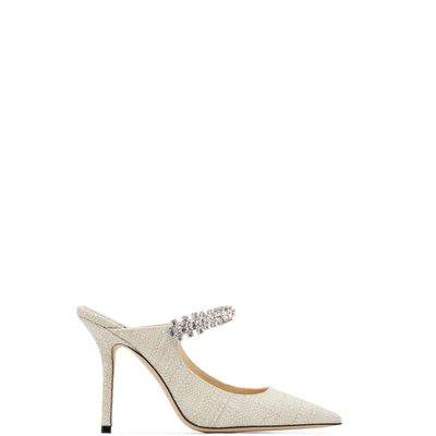 Jimmy Choo Jimmy Choo Beige Bing 100 Fine Raffia heels