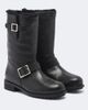 Jimmy Choo Jimmy Choo Biker shearling-lined leather mid-calf boots - 1