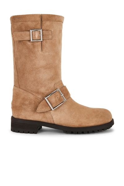 Jimmy Choo Jimmy Choo Biker Velvet Suede Mid Boot