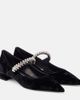 Jimmy Choo Jimmy Choo Bing embellished velvet ballet flats - 1