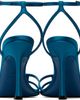 Jimmy Choo Jimmy Choo Blue 1998 Leo 100 Satin Heeled Sandals - 2