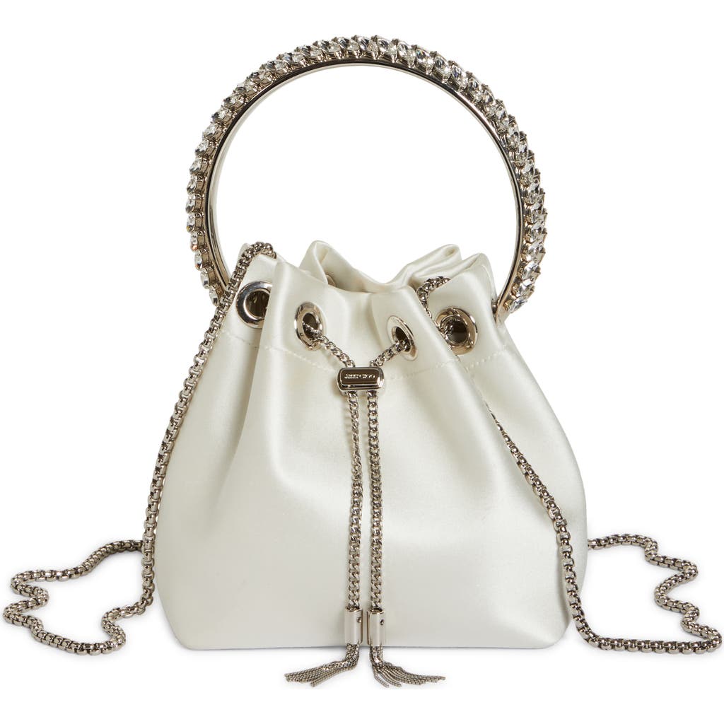 Jimmy Choo Jimmy Choo Bon Bon Crystal Top Handle Bucket Bag