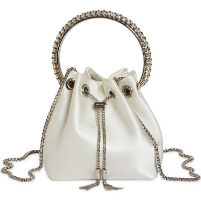Jimmy Choo Jimmy Choo Bon Bon Crystal Top Handle Bucket Bag