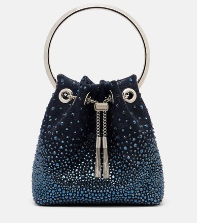 Jimmy Choo Jimmy Choo Bon Bon embellished mesh bucket bag