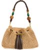 Jimmy Choo Jimmy Choo Bon Bon Fringe Raffia East/West Bucket Bag - 1