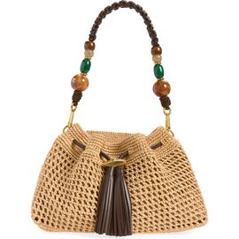 Jimmy Choo Jimmy Choo Bon Bon Fringe Raffia East/West Bucket Bag