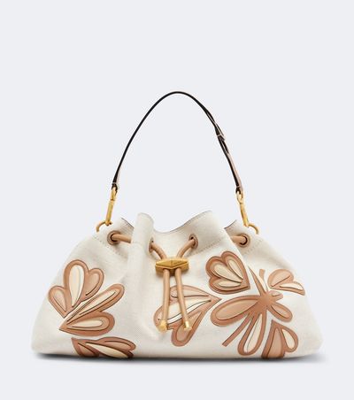 Jimmy Choo Jimmy Choo Bon Bon Medium leather-trimmed bucket bag