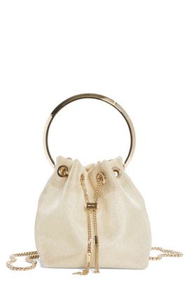 Jimmy Choo Jimmy Choo Bon Bon Metallic Mesh Top Handle Bag