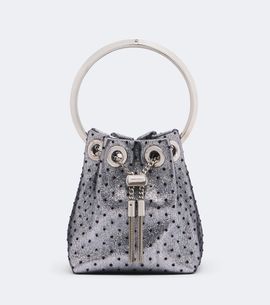 Jimmy Choo Jimmy Choo Bon Bon Micro polka-dot bucket bag