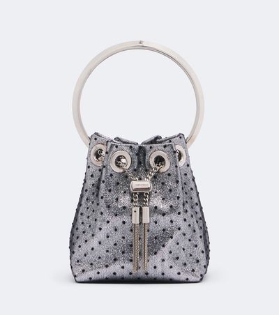 Jimmy Choo Jimmy Choo Bon Bon Micro polka-dot bucket bag