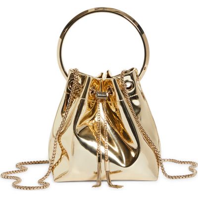 Jimmy Choo Jimmy Choo Bon Bon Mirror Fabric Top Handle Bag