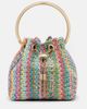Jimmy Choo Jimmy Choo Bon Bon raffia-effect bucket bag - 1