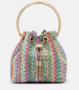 Jimmy Choo Jimmy Choo Bon Bon raffia-effect bucket bag