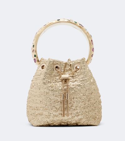 Jimmy Choo Jimmy Choo Bon Bon Small LurexÂ® bucket bag