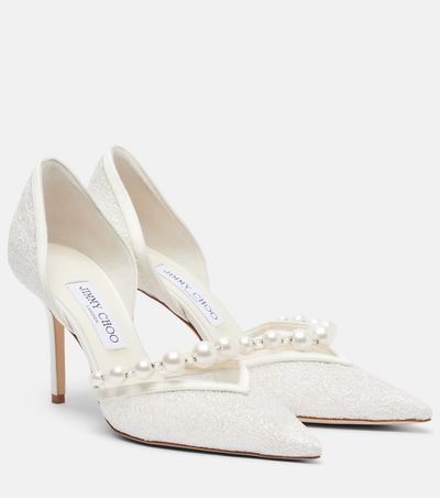 Jimmy Choo Jimmy Choo Bridal Aurelie embellished leather pumps