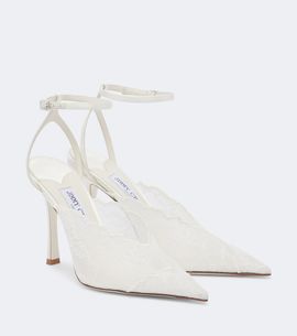 Jimmy Choo Jimmy Choo Bridal Faiz lace and leather pumps