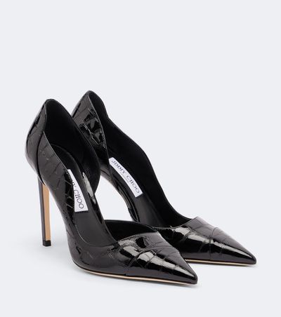 Jimmy Choo Jimmy Choo Brigitte croc-effect patent leather pumps