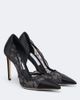 Jimmy Choo Jimmy Choo Brigitte lace-trimmed satin pumps - 1