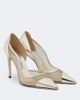 Jimmy Choo Jimmy Choo Brigitte metallic leather and mesh pumps - 1