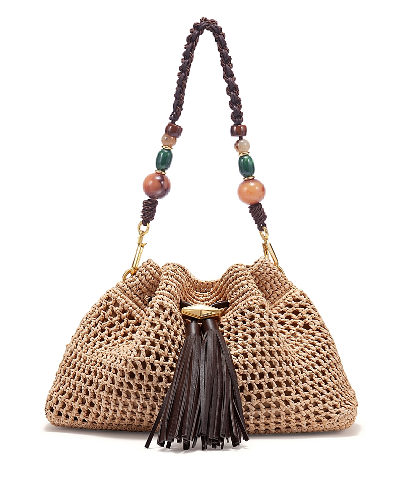 Jimmy Choo Jimmy Choo Cinch Raffia Shoulder Bag