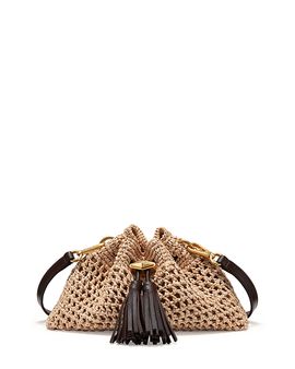 Jimmy Choo Jimmy Choo Cinch Small Raffia Shoulder Bag
