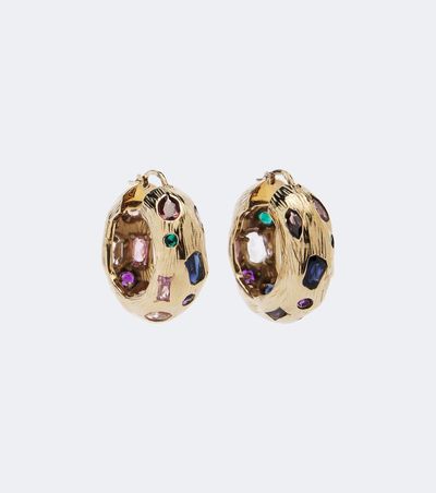 Jimmy Choo Jimmy Choo Crystal-embellished hoop earrings