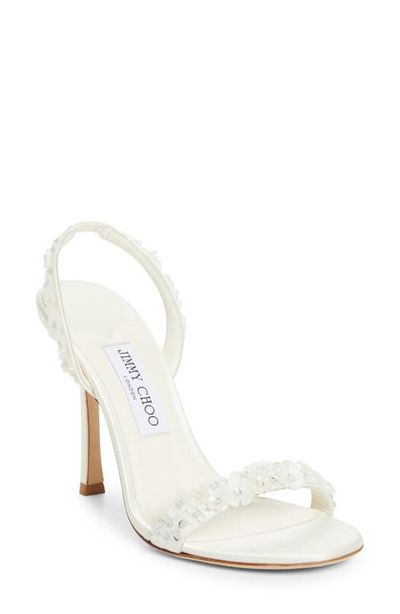 Jimmy Choo Jimmy Choo Daisy Embellished Satin Slingback Sandal