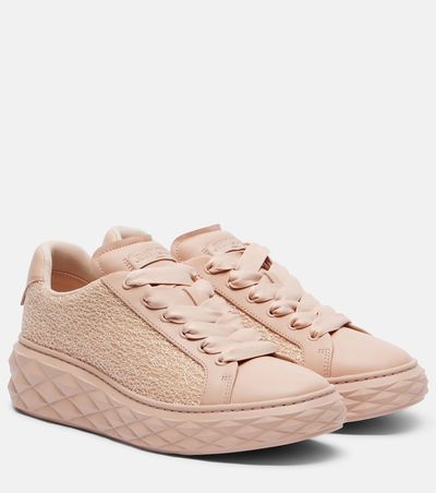 Jimmy Choo Jimmy Choo Diamond Light Maxi glitter leather sneakers