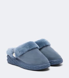Jimmy Choo Jimmy Choo Diamond shearling-lined suede platform mules