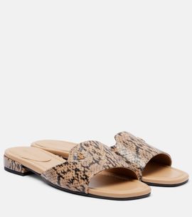 Jimmy Choo Jimmy Choo Dina snake-effect leather slides