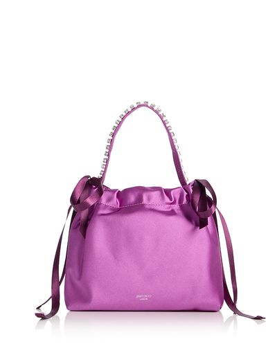 Jimmy Choo Jimmy Choo Drawstring Mini Satin Top Handle Bag