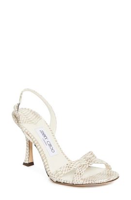 Jimmy Choo Jimmy Choo Elsy Snakeskin Embossed Slingback Sandal