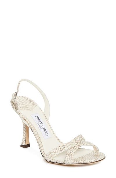 Jimmy Choo Jimmy Choo Elsy Snakeskin Embossed Slingback Sandal
