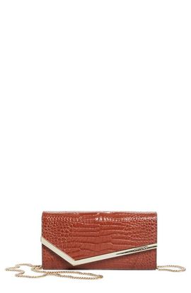 Jimmy Choo Jimmy Choo Emmie Croc Embossed Leather Clutch
