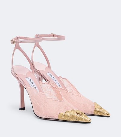 Jimmy Choo Jimmy Choo Faiz leather-trimmed lace pumps