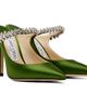 Jimmy Choo Jimmy Choo Green Bing 100 Satin Heels - 4