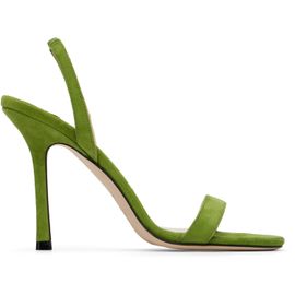 Jimmy Choo Jimmy Choo Green Jenn 100 Heeled Sandals