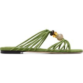 Jimmy Choo Jimmy Choo Green Lova Mule Flat Sandals