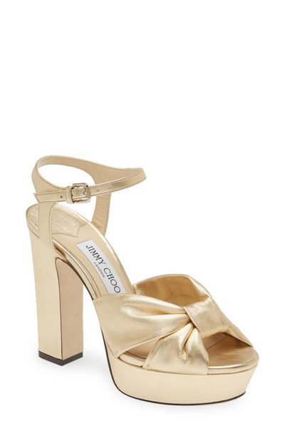 Jimmy Choo Jimmy Choo Heloise Metallic Platform Sandal