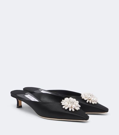 Jimmy Choo Jimmy Choo Ines embellished satin mules