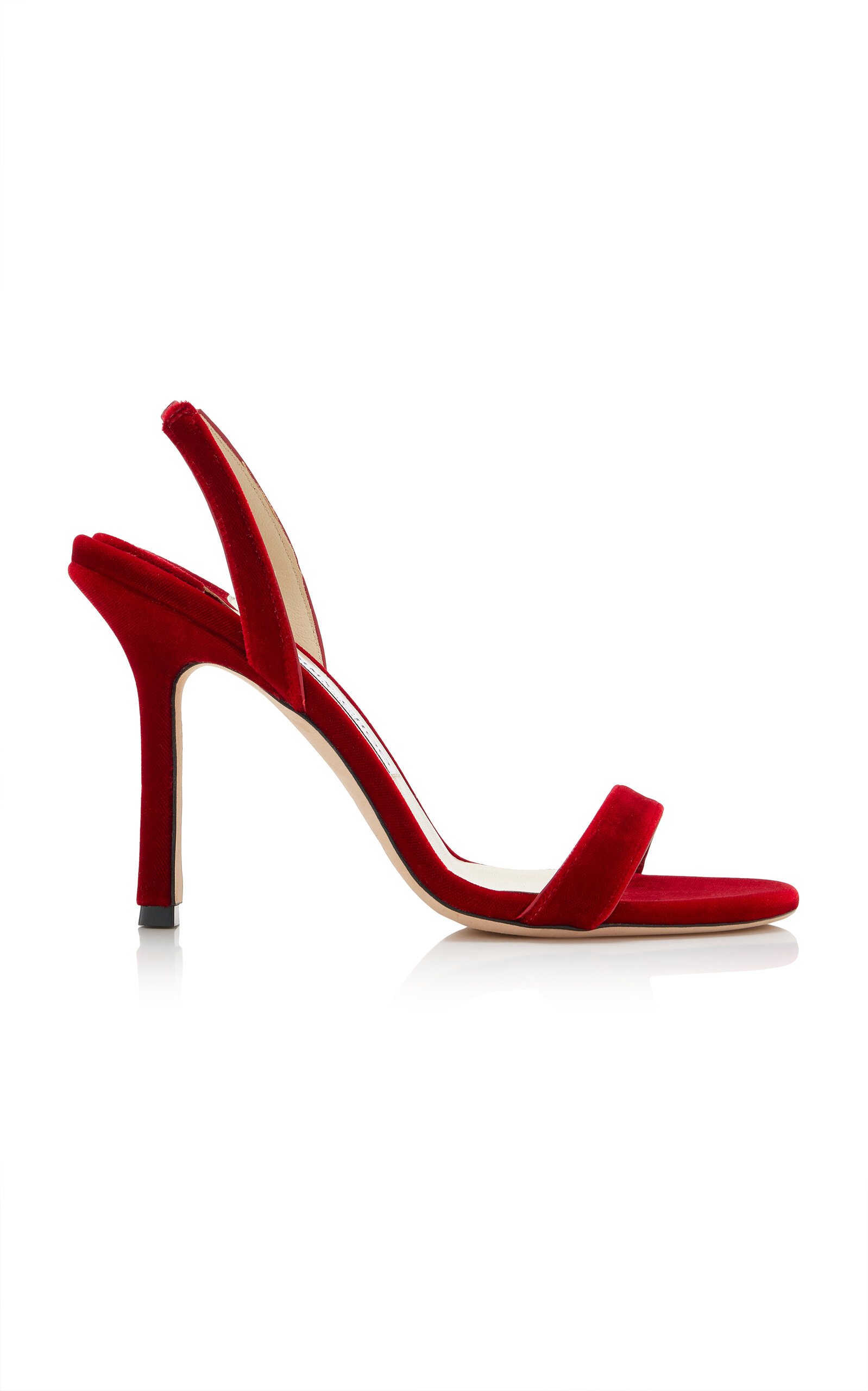 Jimmy Choo Jimmy Choo Jenn 100mm Velvet Slingback Sandals