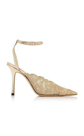Jimmy Choo Jimmy Choo Jenn 85mm Leather Slingback Pumps